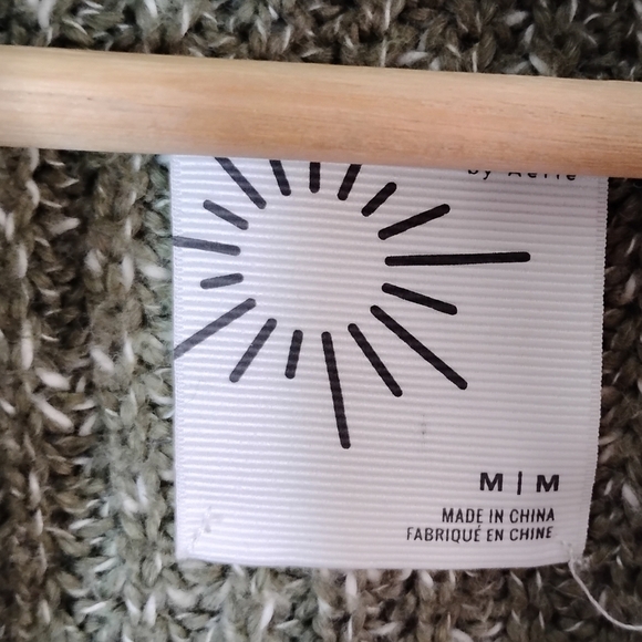 OFFLINE Aerie Cotton Half Zip Sweater M Oversized Tunic Lounge Cozy Fall - Picture 6 of 9